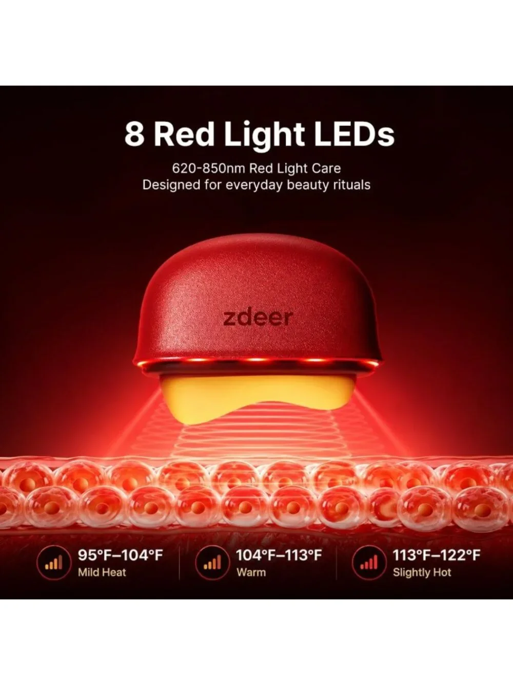 Electric Heated Gua Sha Tool & Red Light Face Massager, Vibration Beauty Device